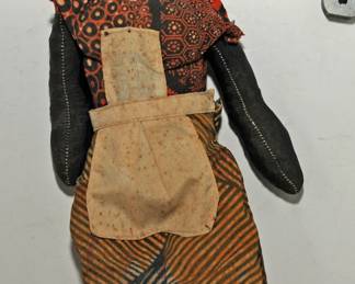 12 1/2" EARLY PRIMATIVE AFRICAN FOLK ART CLOTH DOLL