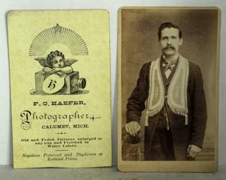 CDV OF MAN WITH MASONIC COLLAR