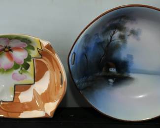 LARGE COLLECTION OF HANDPAINTED NORITAKE SERVING CONDIMANT HOLDERS