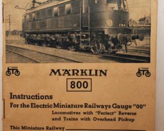 MARKLIN 888 INSTRUCTIONS IN ENGLISH 1930's