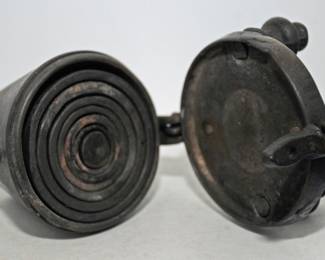 ANTIQUE BRASS APOTHECARY NESTING CUP WEIGHTS