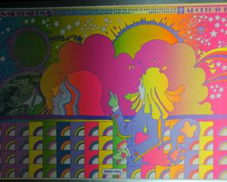 RAREORIGINAL FULL SIZE PETER MAX POSTERS 24' x 36" 1969 MOON LANDING POSTER