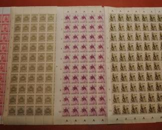 WWII JAPANESSE OCCUPATION OF DUTCH INDONISIA POSTAGE MANY DIFFERENT FULL SHEETS AVAILABLE.