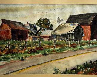 LISTED ARTIST HOWARD CHURCH WATERCOLOR PAINTING