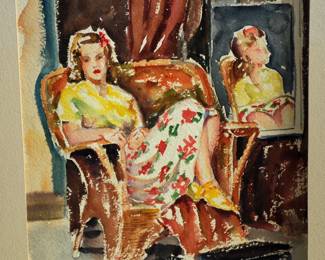 LISTED ARTIST HOWARD CHURCH WATERCOLOR PAINTING