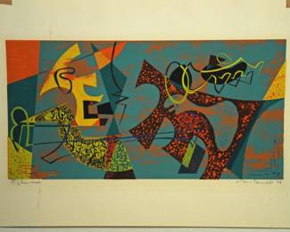 LISTED ARTIST JAMES H. McCONNELL SILKSCREEN PAINTING