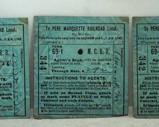 PERE MARQUETTE RAILROAD TICKETS [LANSING]