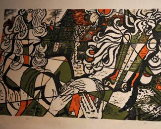 LISTED ARTIST HOWARD CHURCH SILK SCREEN PAINTING