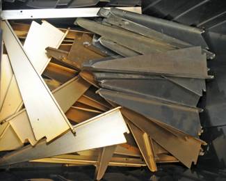 GEORGE NELSON FOR OMNI SHELF SUPPOR TS MILL ALUMINUM AND BRONZE TONE