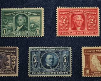 PART OF A NICE SELECTION OF EARLY US POSTAGE STAMPS