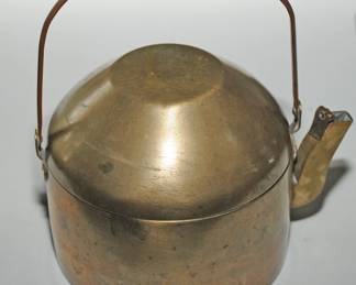ANTIQUE CHINESE BRASS TEA KETTLE