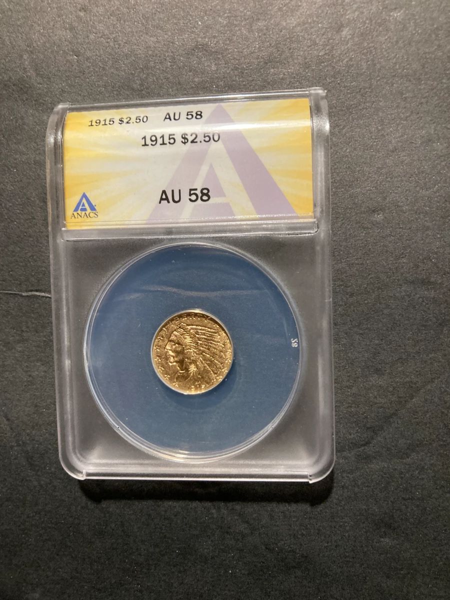 AU 58 $2.5 Gold Indian