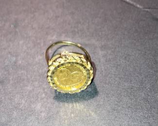 Gold Coin ring
