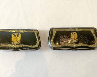 Pair Of Prussian Cartridge Boxes