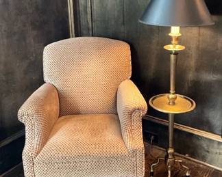 Antique Chair And Lamp Set 