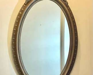 Oval Rose Accent Mirror