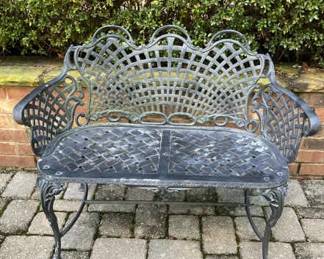 Metal Patio Bench