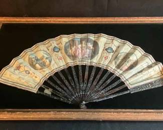 Encased Antique Hand Fan