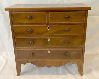 English Mahogany Miniature Chest
