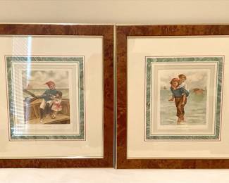 Pair Of Antique Lithographs