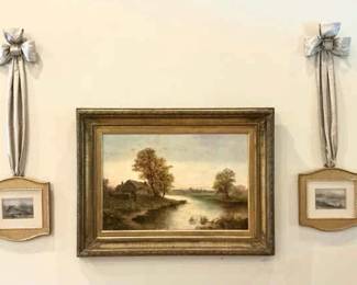 Landscape Painting And Antique Engravings 