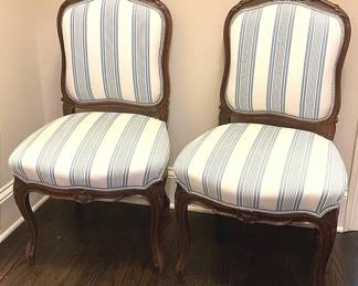 Blue Stripe Twin Chairs 