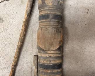 Antique Medina NY Wooden Pitcher Pump