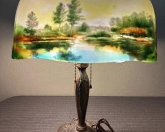 Pittsburgh Reverse Painted Table Lamp