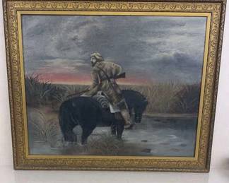 Hunter on Horseback, Painting