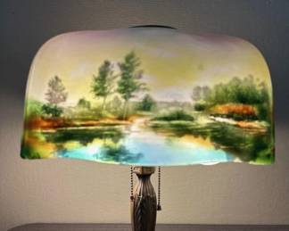 Pittsburgh Reverse Painted Table Lamp