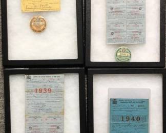 1938-1940 Hunting Buttons & Licenses