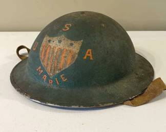 WWI Painted Helmet