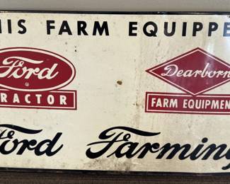 Vintage Ford Farm Equipment Sign
