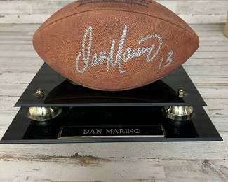 Dan Marino #13 Signed Wilson NFL Football on Shelf Stand no COA