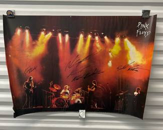 Pink Floyd Signed Concert Poster Gilmour Waters Wright Mason Rare no COA
