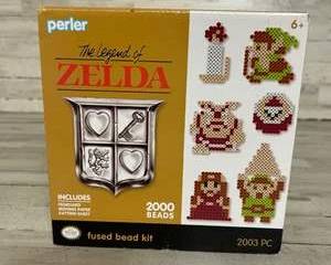 Legend of Zelda Perler Fused Bead Kit 2000 Beads 12 Sprites Nintendo Sealed
