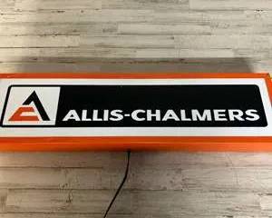 Allis-Chalmers Lighted Dealer Sign Vintage Style Farm Tractor Garage Decor