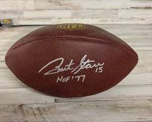 Bart Starr Signed NFL Football HOF ’77 Autograph Green Bay Packers #15 Legend no COA