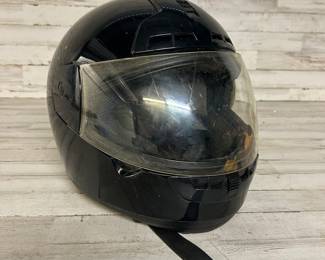 Matte Black Full Face Motorcycle Helmet XL V600 DOT Approved Skull Graphic Flip-Up Shield