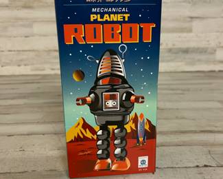 Mechanical Planet Robot Wind-Up Tin Toy – HA HA TOY Retro Space Collectible MS-430 Boxed