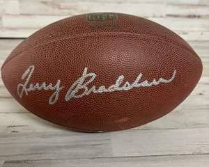 Terry Bradshaw Signed Wilson NFL Football Autograph Pittsburgh Steelers HOF QB no COA