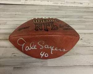 Gale Sayers Signed Wilson NFL Football Autograph #40 Hall of Fame Chicago Bears no COA