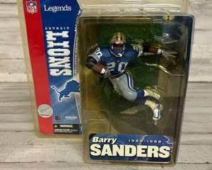 Barry Sanders McFarlane NFL Legends Action Figure Lions RB NIB 1989–1998 HTF