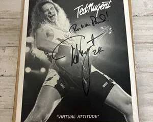Ted Nugent Signed Autographed 8x10 Photo “Virtual Attitude” Rock Music Memorabilia