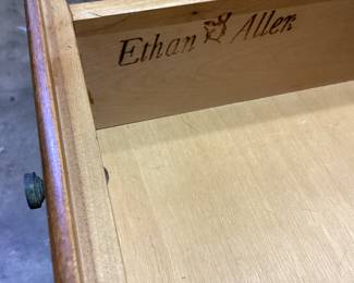 MID CENTURY ETHAN ALLEN HEIRLOOM NUTMEG MAPLE 2 DRAWER CABINET NO SHIPPING PICKUP ONLY