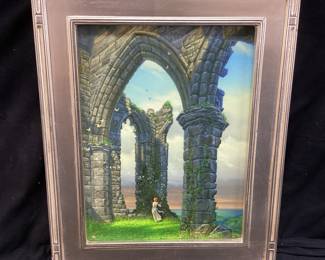 15in MICHAEL WHELAN FRAMED PRINT, AFTERNOON SHADOWS