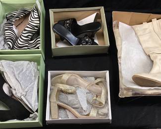  5 PAIR WOMENS SHOES, DB STUDIO, CALLISTO, NADIA SIZES 8-9