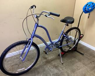 ELECTRA TOWNIE ALUMINUM BICYCLE w BIKE STAND No shipping Pickup only