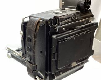 GRAFLEX CENTURY GRAPHIC CAMERA w TRIOPTAR 103mm LENS, IN GOOD CONDITION