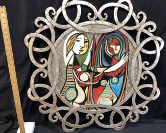 30in PICASSO STYLE IRON WALL ART
